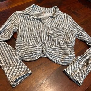 Button down twist front FP shirt
